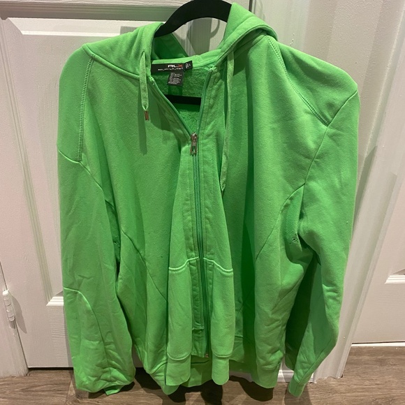 Men's RLX Ralph Lauren Green Zip Up Hoodie - Size Large - Picture 1 of 3